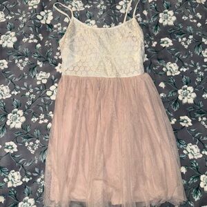 Elegant Pink and White Dress